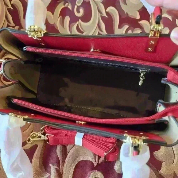 Unruly Daishu Red Casual Fashion Handbag w/butterfly Pendant Top Handle,... - Picture 3 of 5